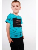 Jungen-T-Shirt mit Aufdruck, Mint NDZ4445 – Online-Shop – Boutique